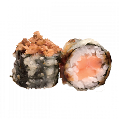 Maki Salmón y cebolla frito