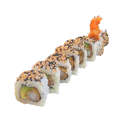 Langostino rollo sésamo