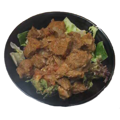 Gyudon ternera con tomate arroz blanco